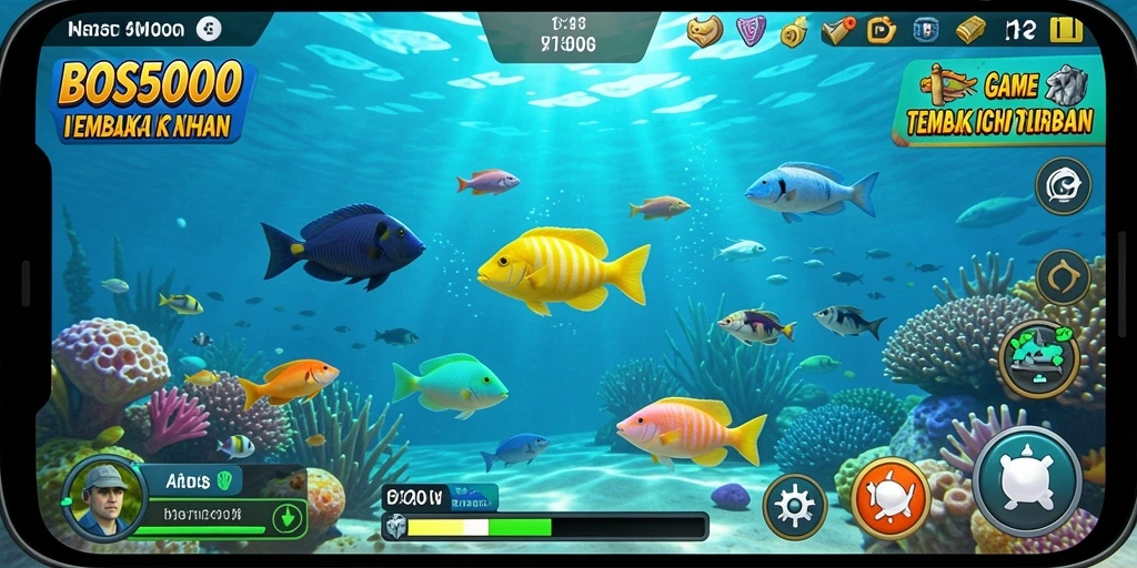 Tampilan gameplay seru dalam game Tembak Ikan.