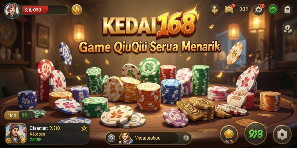 Tangkapan layar KEDAI168 menunjukkan gameplay QiuQiu yang seru.