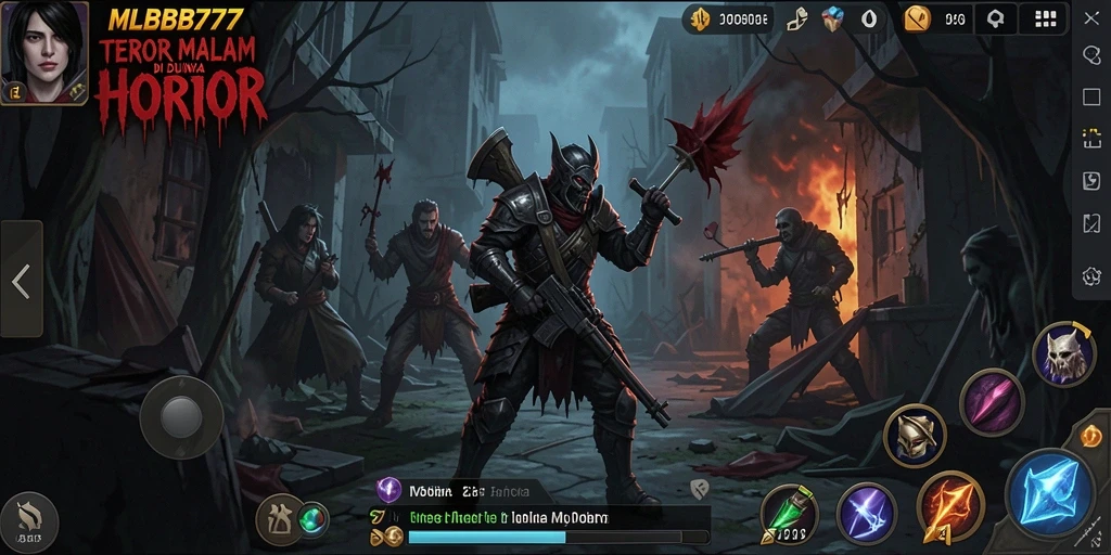 Tangkapan layar gameplay MLBB777 dengan suasana horor yang mendalam.
