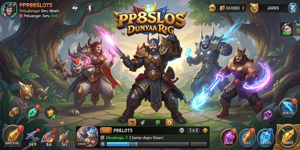 Tampilan aksi epic dalam game RPG PP88SLOTS yang seru dan menantang.