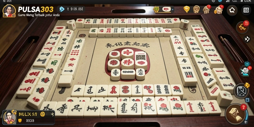 Tampilan gameplay PULSA303 dengan tile Mahjong yang menarik.