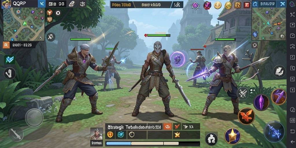 Tampilan gameplay seru dan strategi mendalam dalam QQRP.