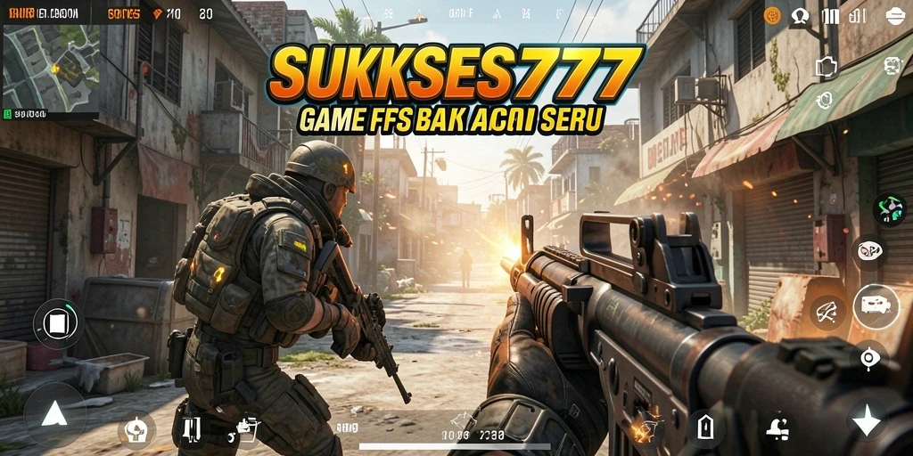 Gameplay seru di SUKSES777 dengan berbagai senjata dan arena.